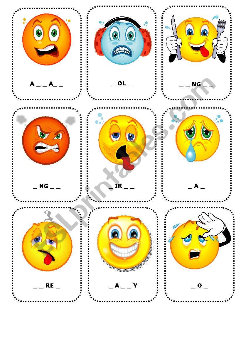 FEELINGS FLASHCARDS 1 worksheet