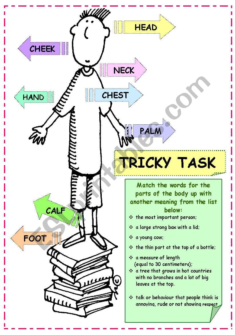 Tricky Task (+ keys) worksheet