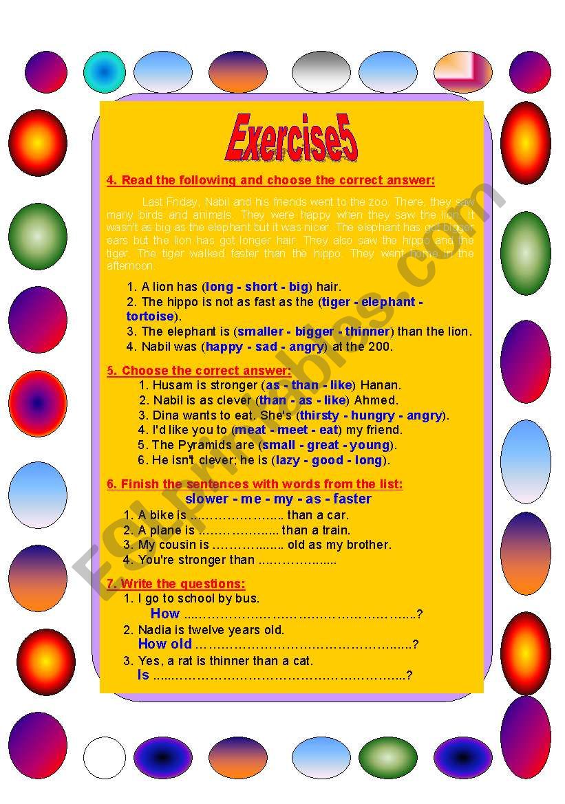 An excellent series of miscellaneous exercises( Exercise5)