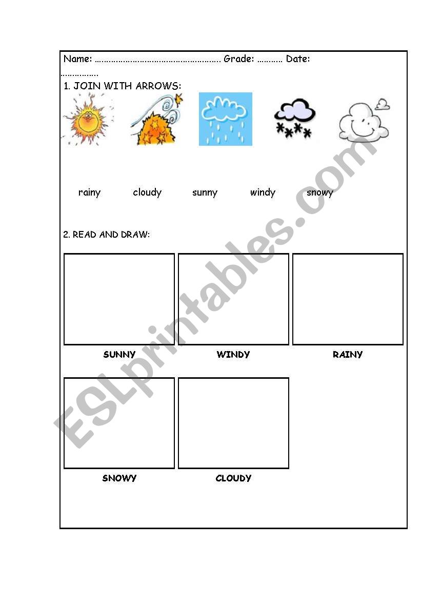 THE WEATHER worksheet