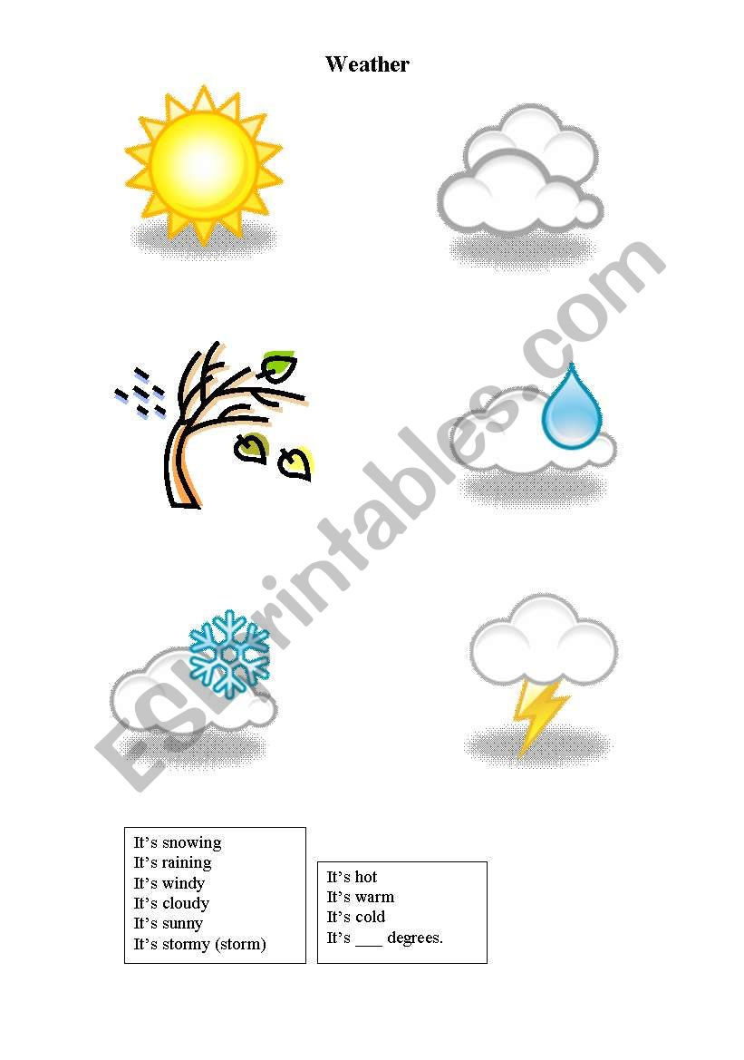 Weather Vocabulary worksheet