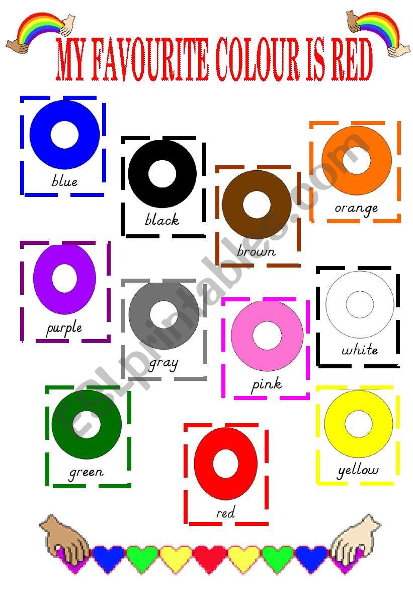 Colours poster worksheet