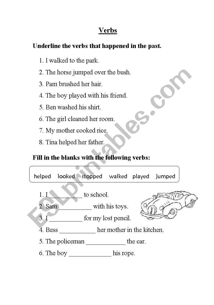 Verbs worksheet