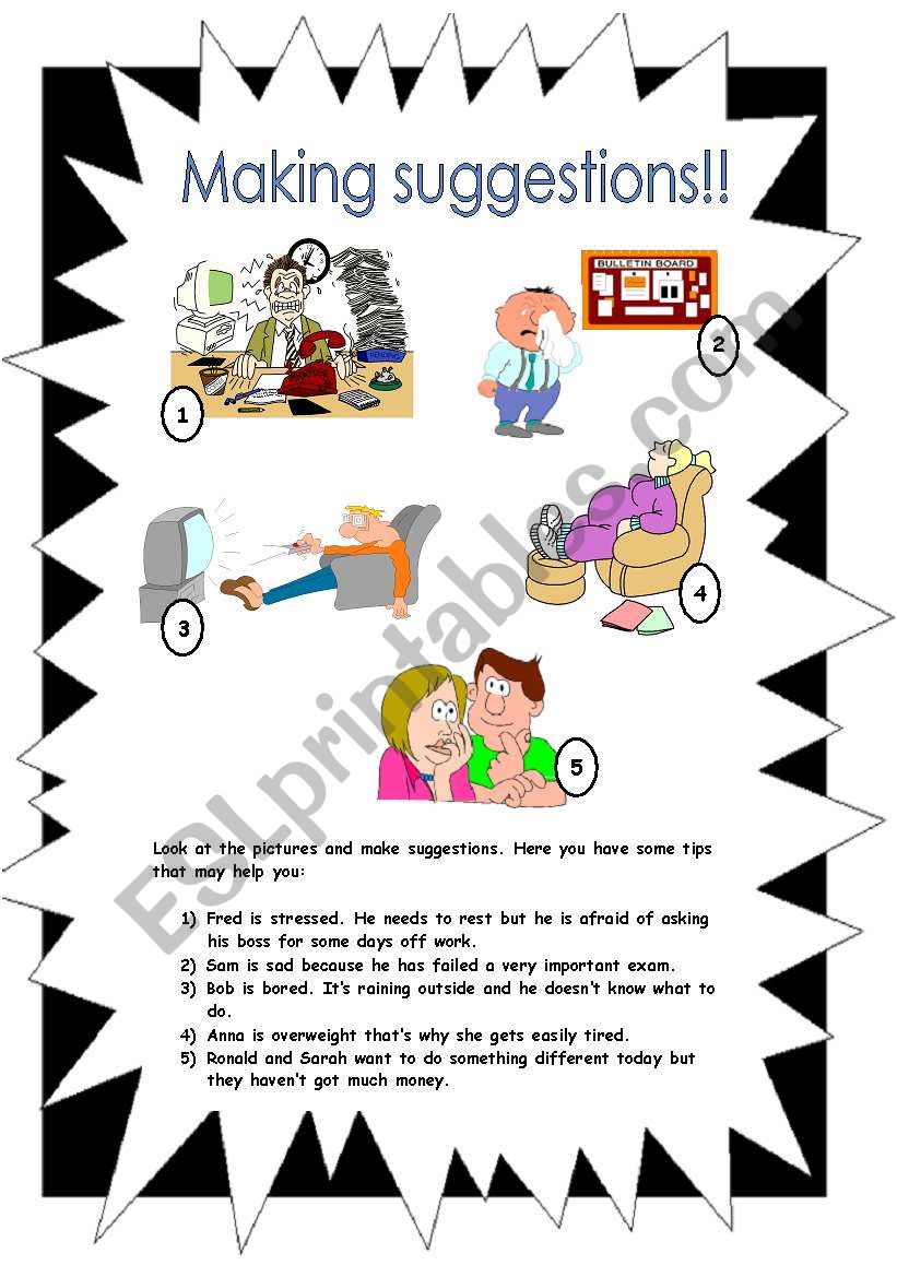 Making suggestions worksheet