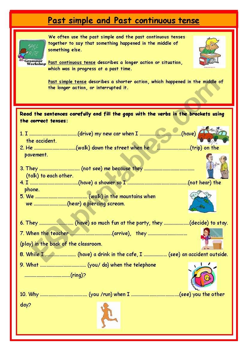 Past simple and Past Continuous Tenses