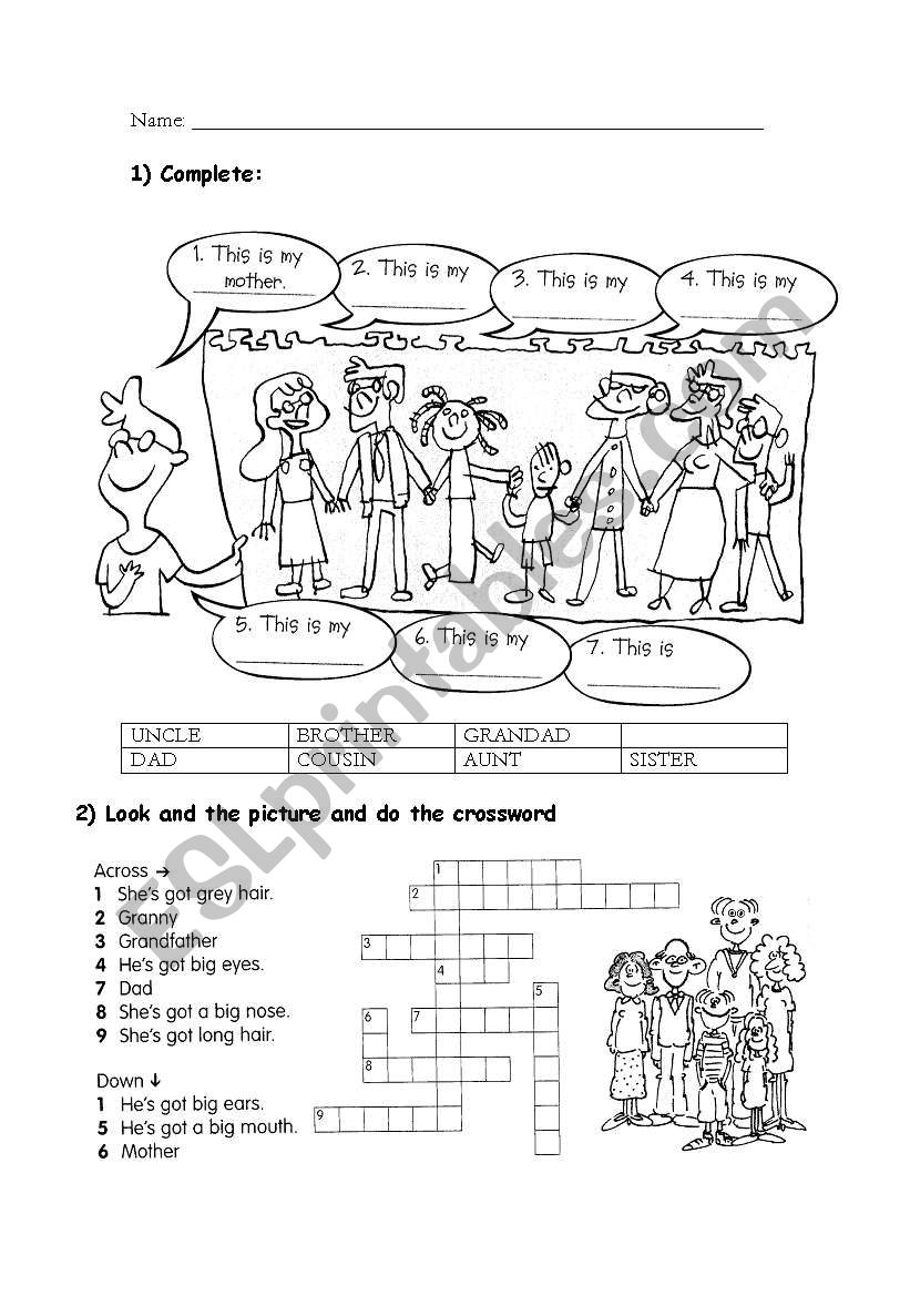 family crossword and classification