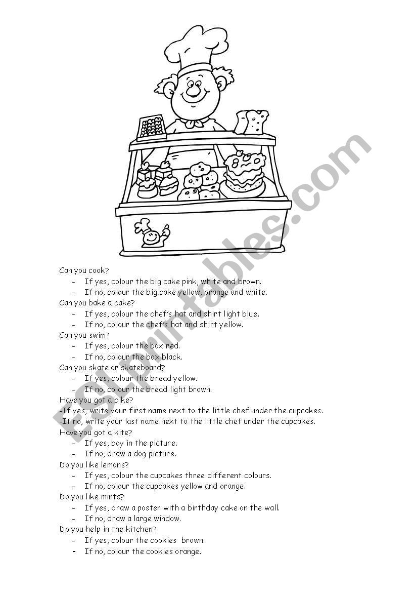 Baker Glyph worksheet