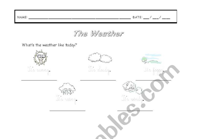 The Weather worksheet