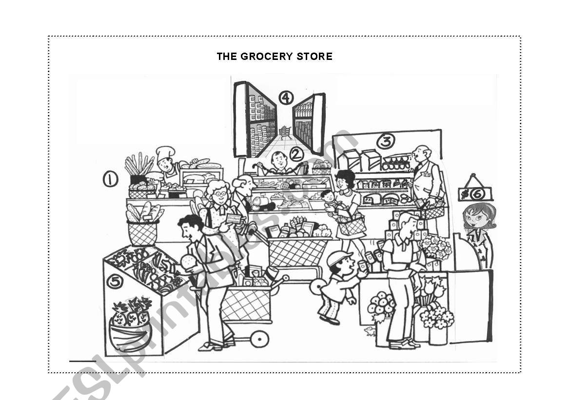 The grocery store page 1 worksheet