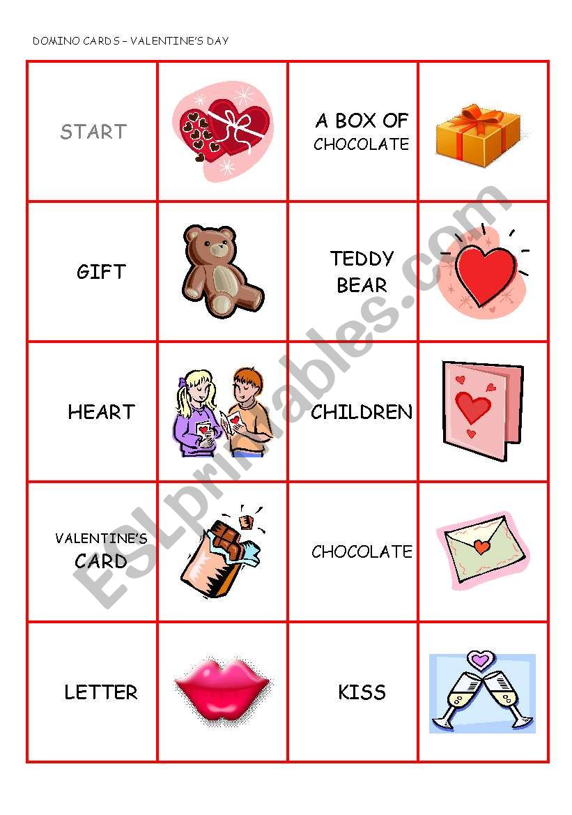 VALENTINEÂ´S DAY domino - 2 pages