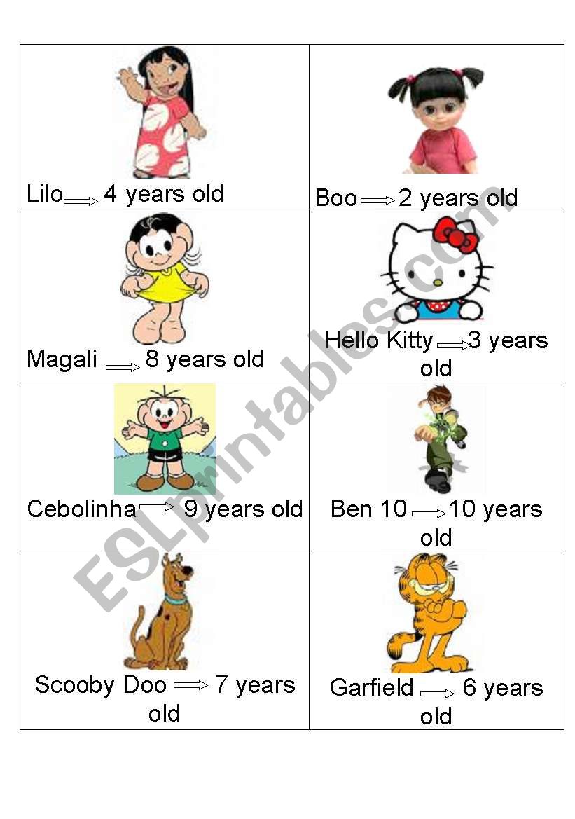 How old are they? worksheet