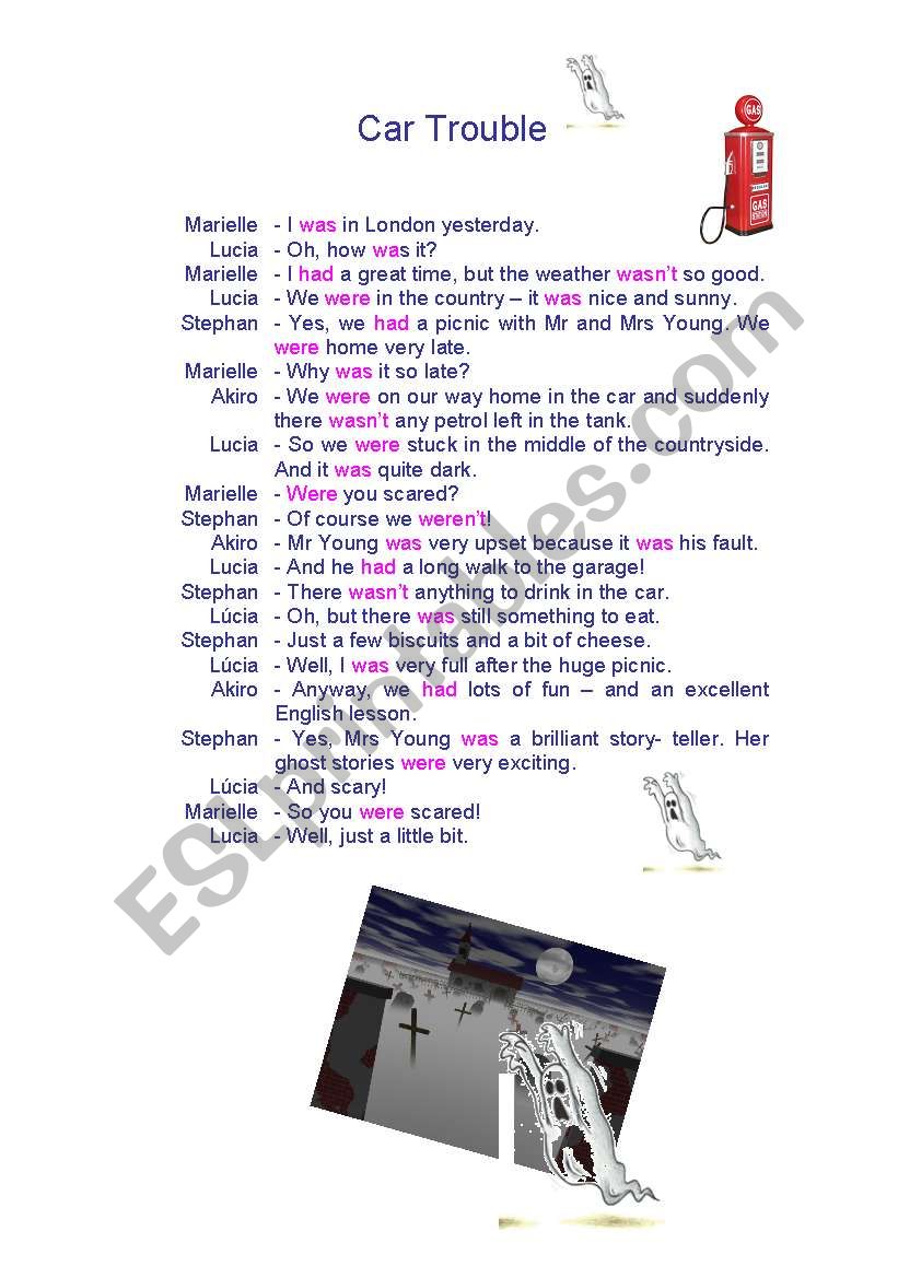 Car trouble worksheet