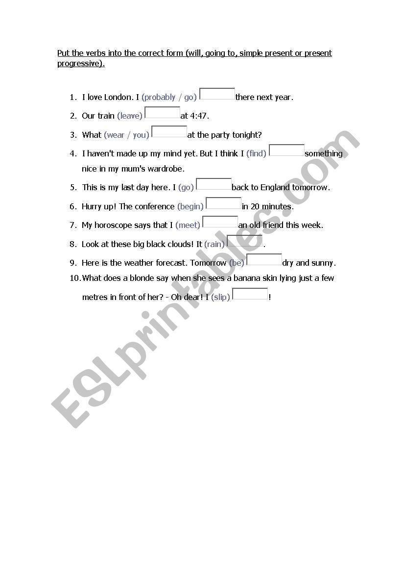 MIX FUTURE worksheet