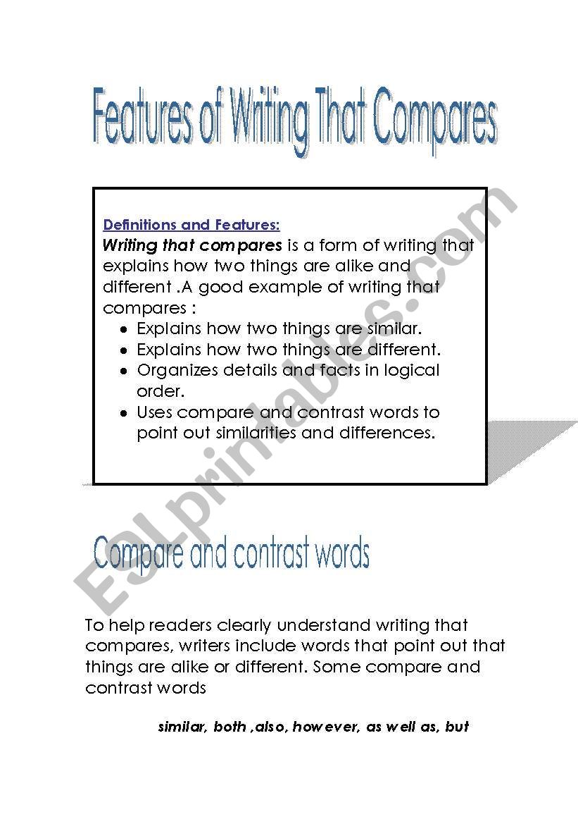 Writing worksheet