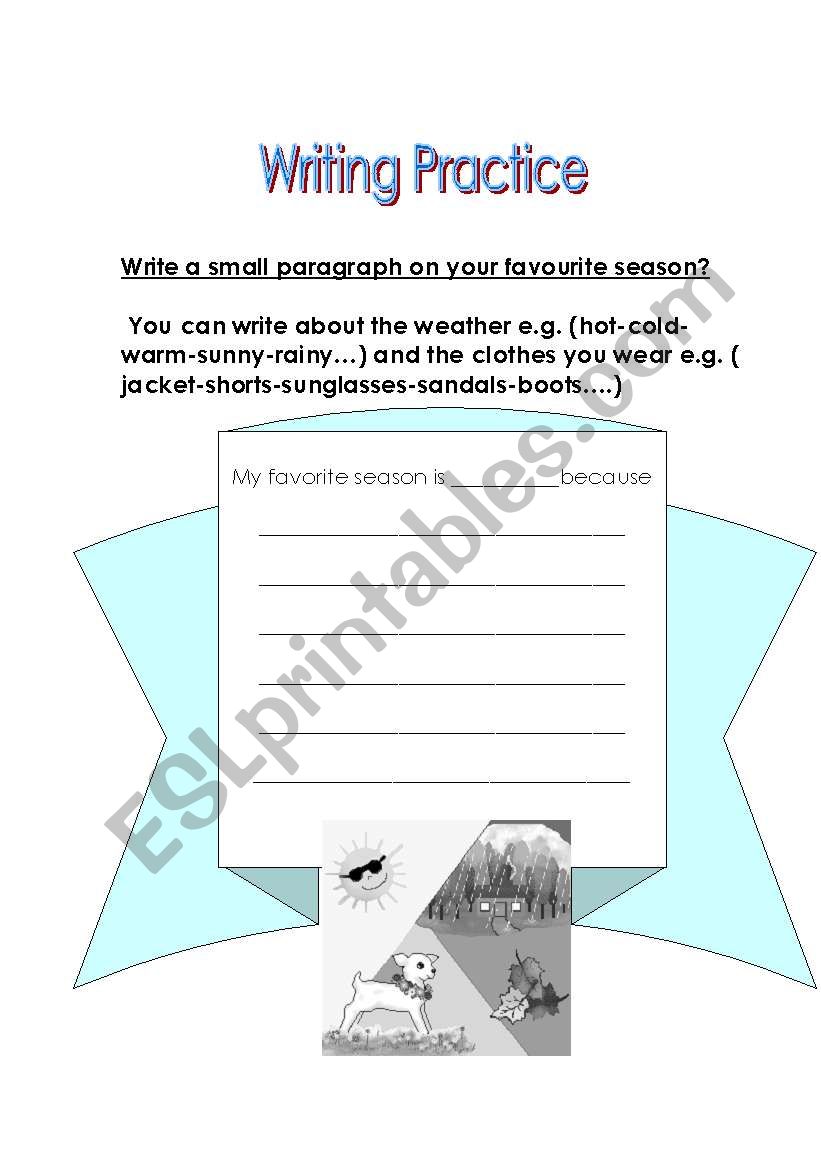 Writing Practice worksheet