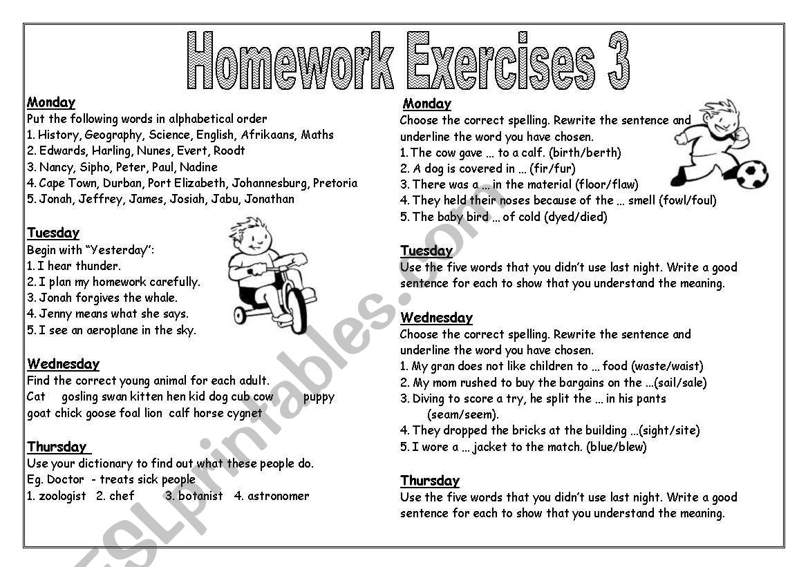 my homework exercise