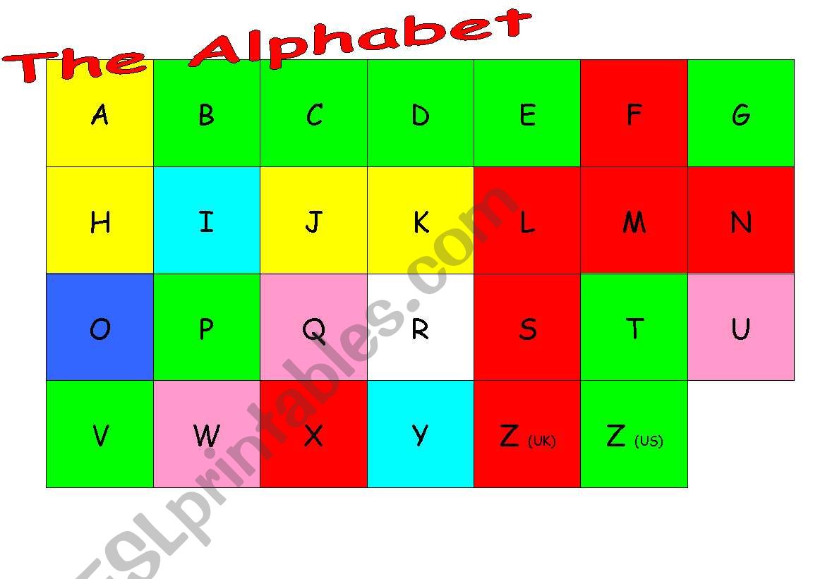 Alphabet : Similar sounds, similar colors