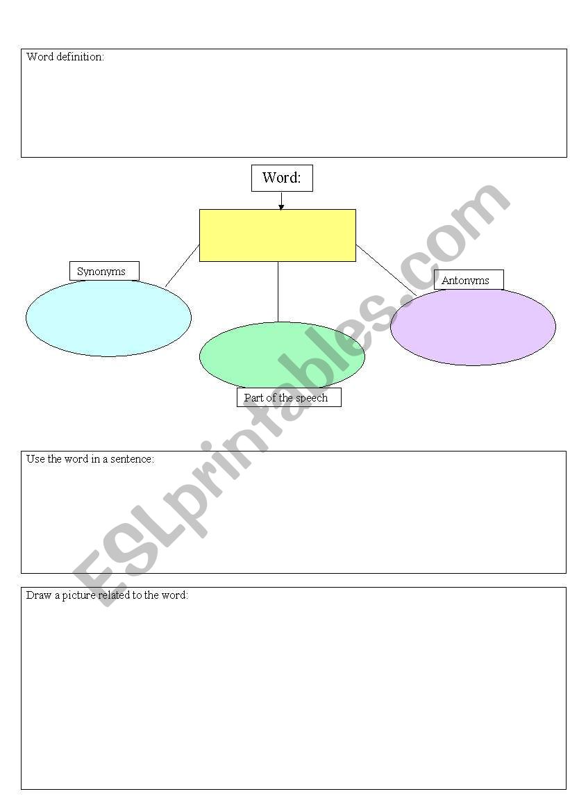 Word map worksheet