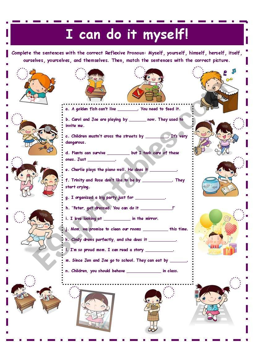 REFLEXIVE PRONOUNS! 2 worksheet