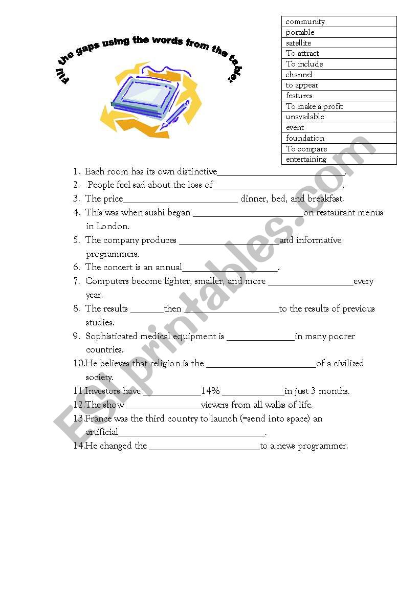 TV worksheet