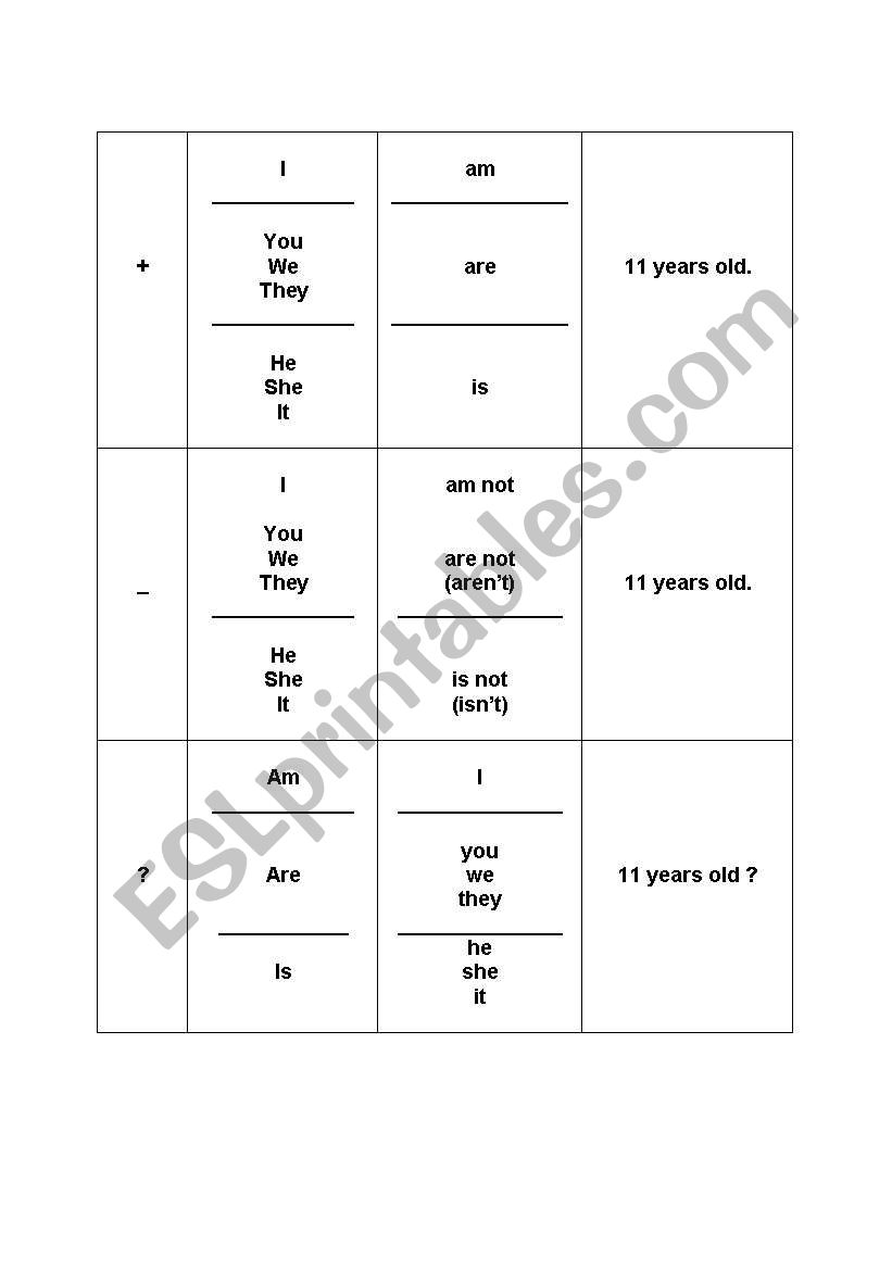 be table worksheet