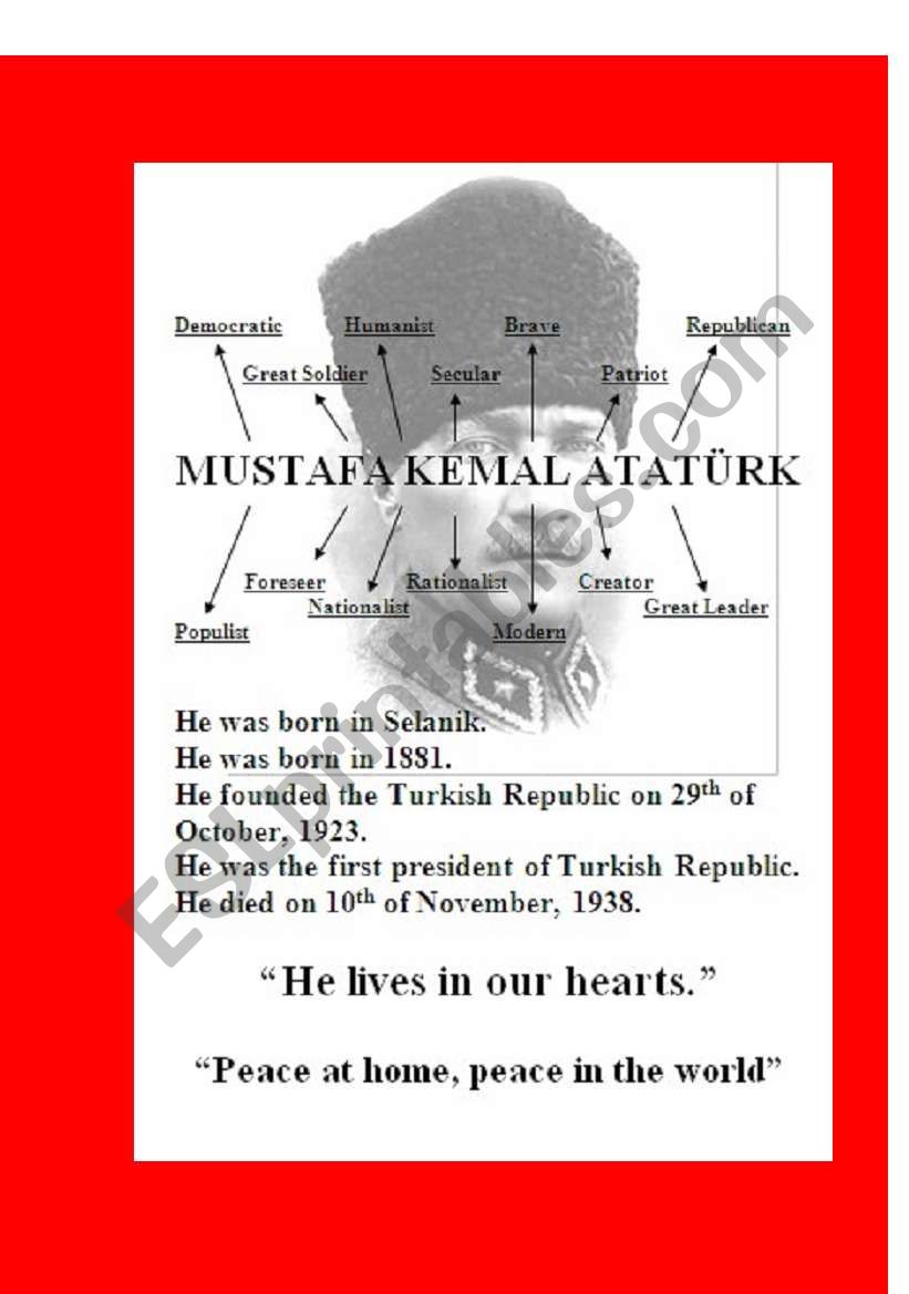 ATATURK POSTER worksheet