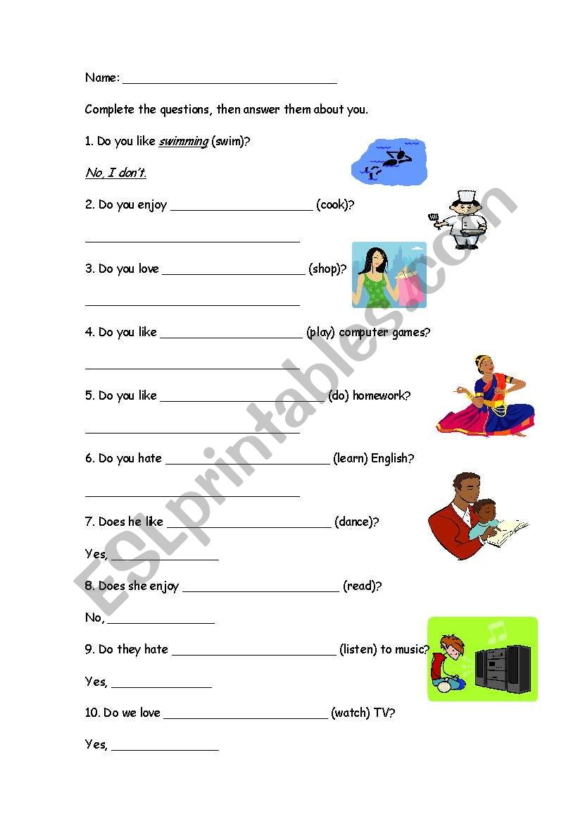 Do and Does worksheet