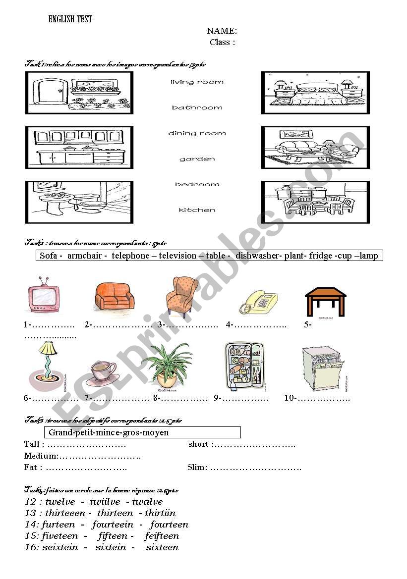 english test (french learners)