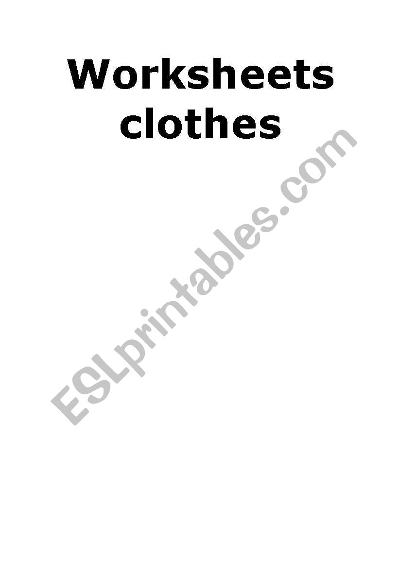 Worksheet clothes worksheet