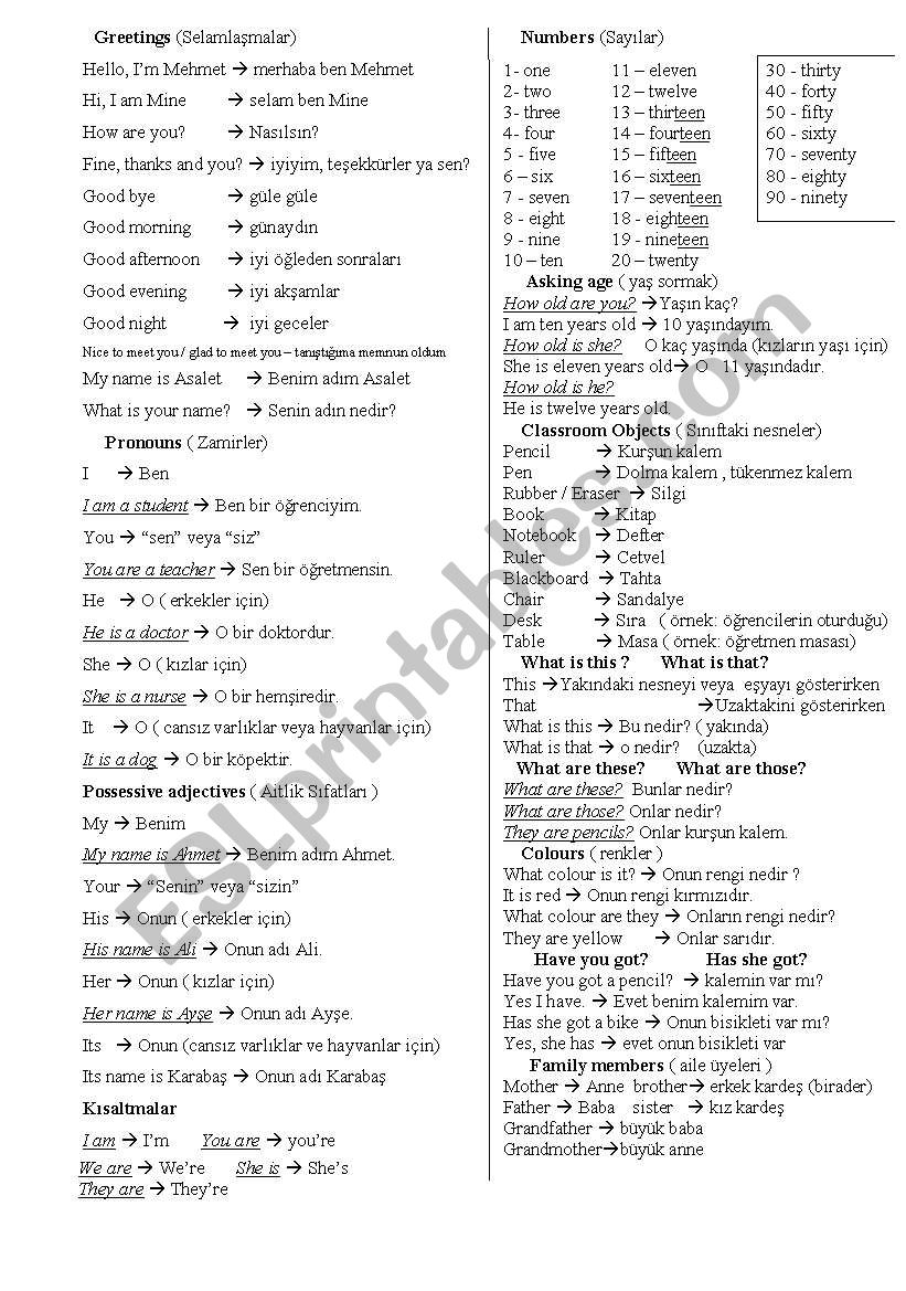 worksheet for 4th class worksheet