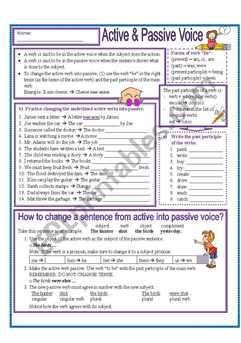 active-passive-voice-worksheet