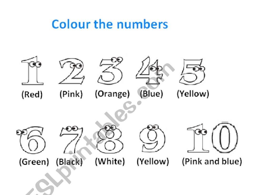 Numbers worksheet