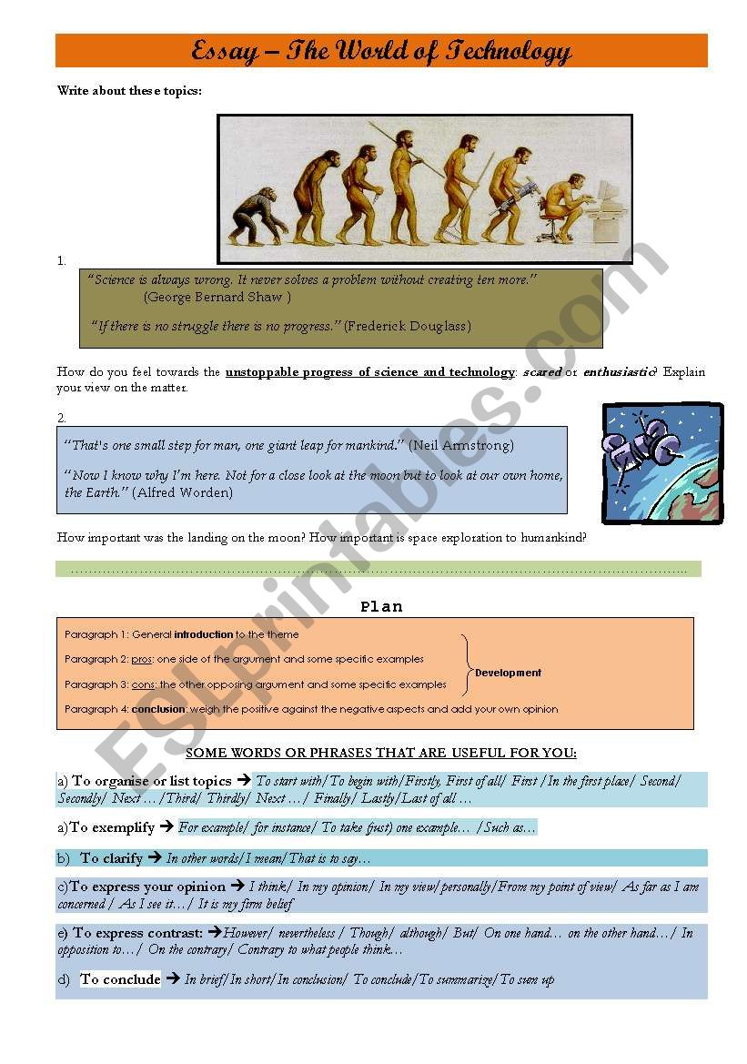 Essay- the world of technology