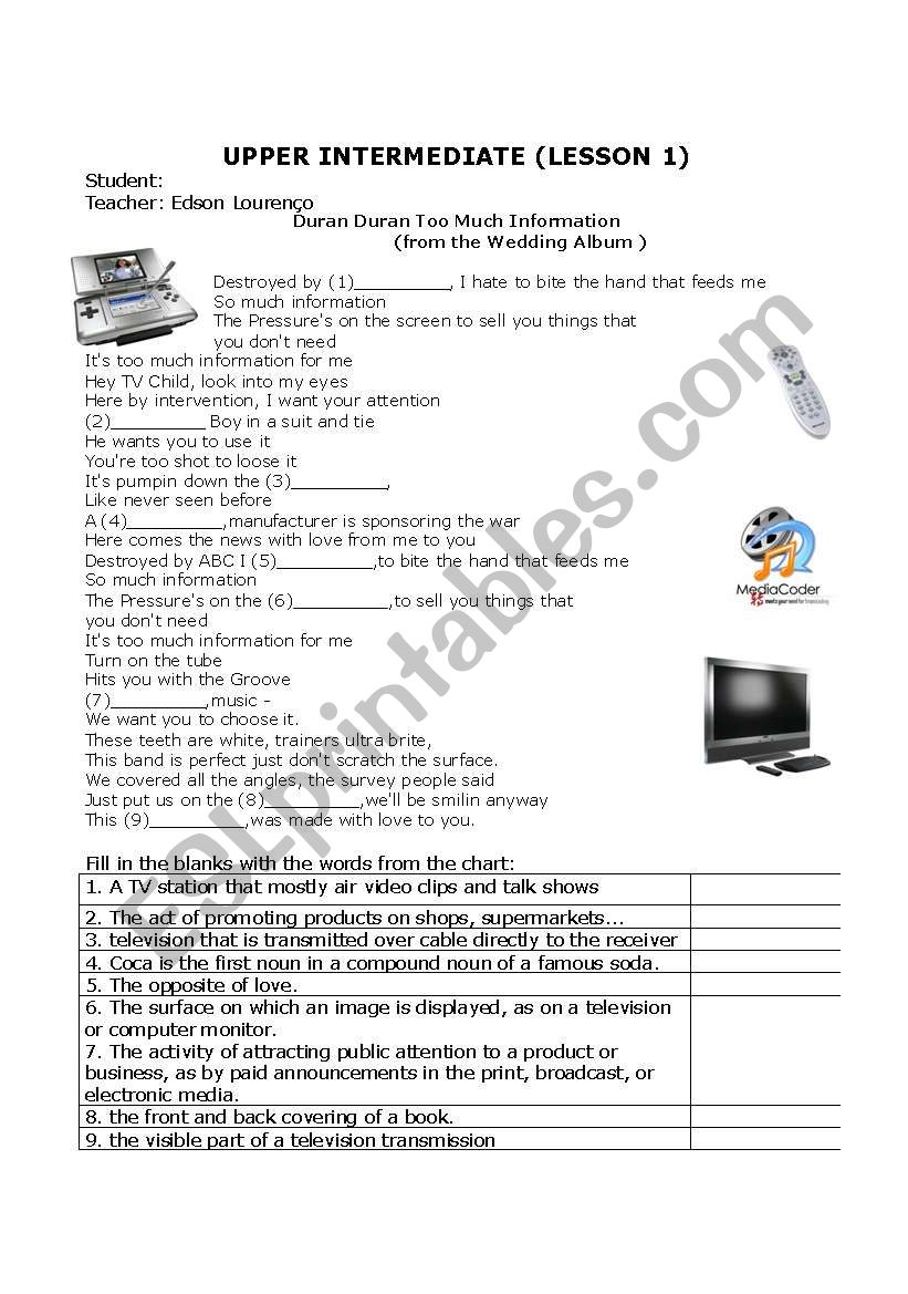 too much information worksheet