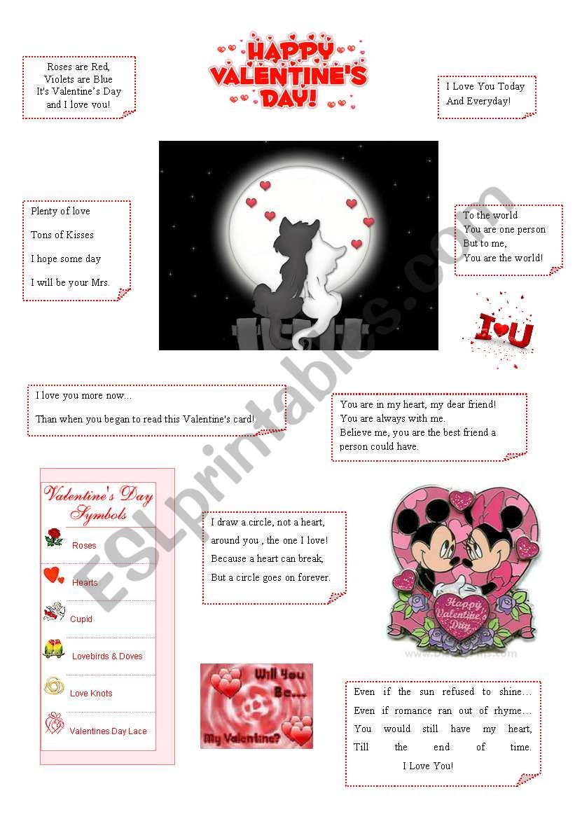 Valentine´s Day... - ESL worksheet by secret-star