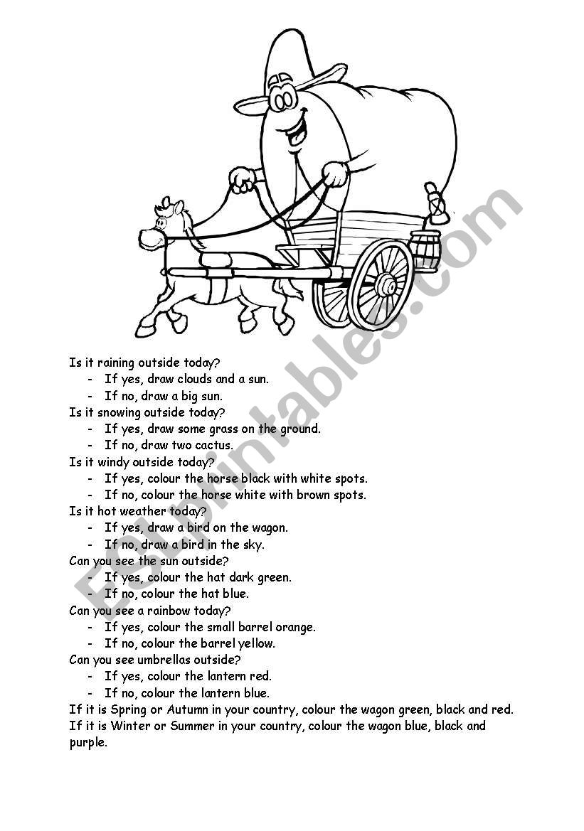 Wagon Glyph worksheet