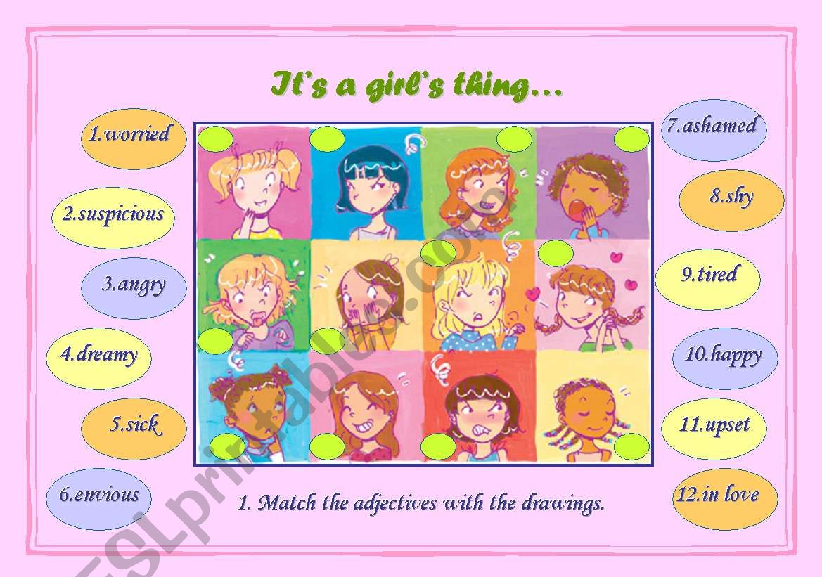 Its A Girls Thing worksheet