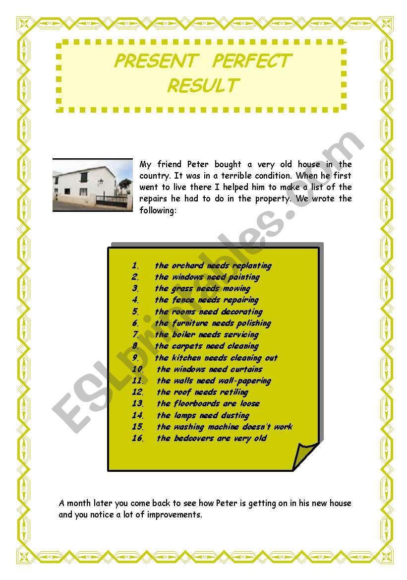 Present Perfect worksheet