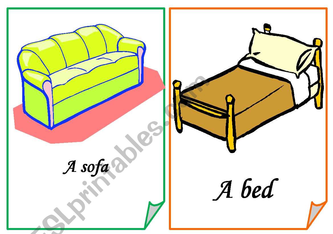 furniture - set 1 worksheet