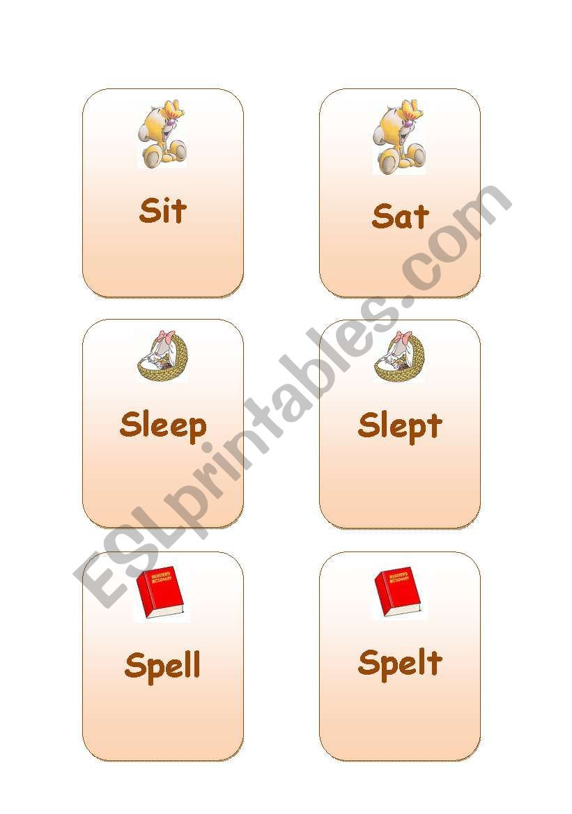 Irregular verb memory cards 3/3