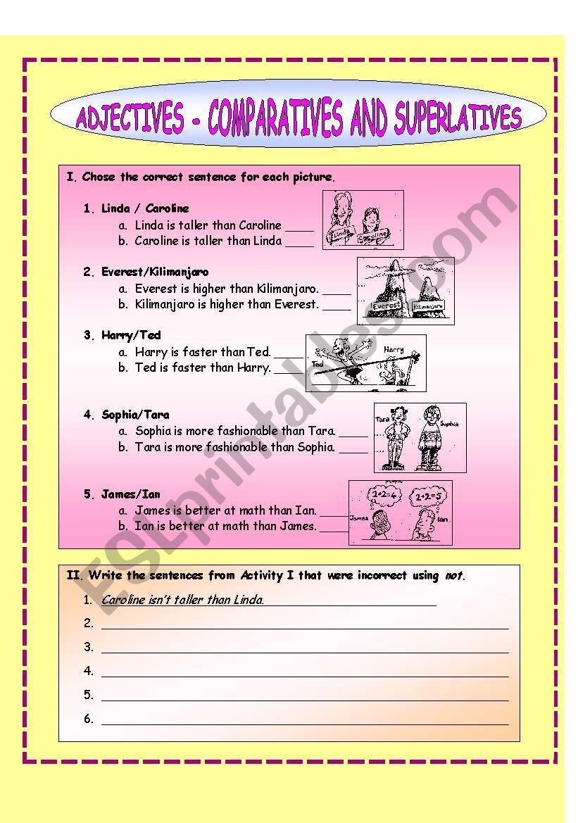 ADJECTIVES - COMPARATIVES AND SUPERLATIVES