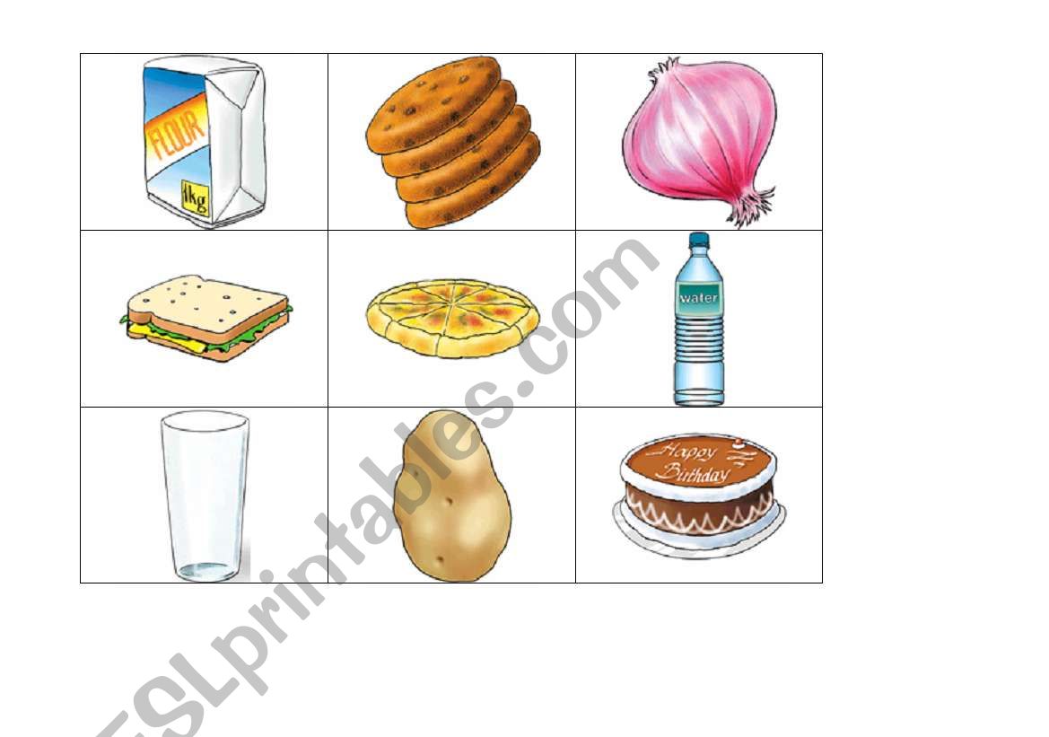 Food flashcards (3/7) worksheet