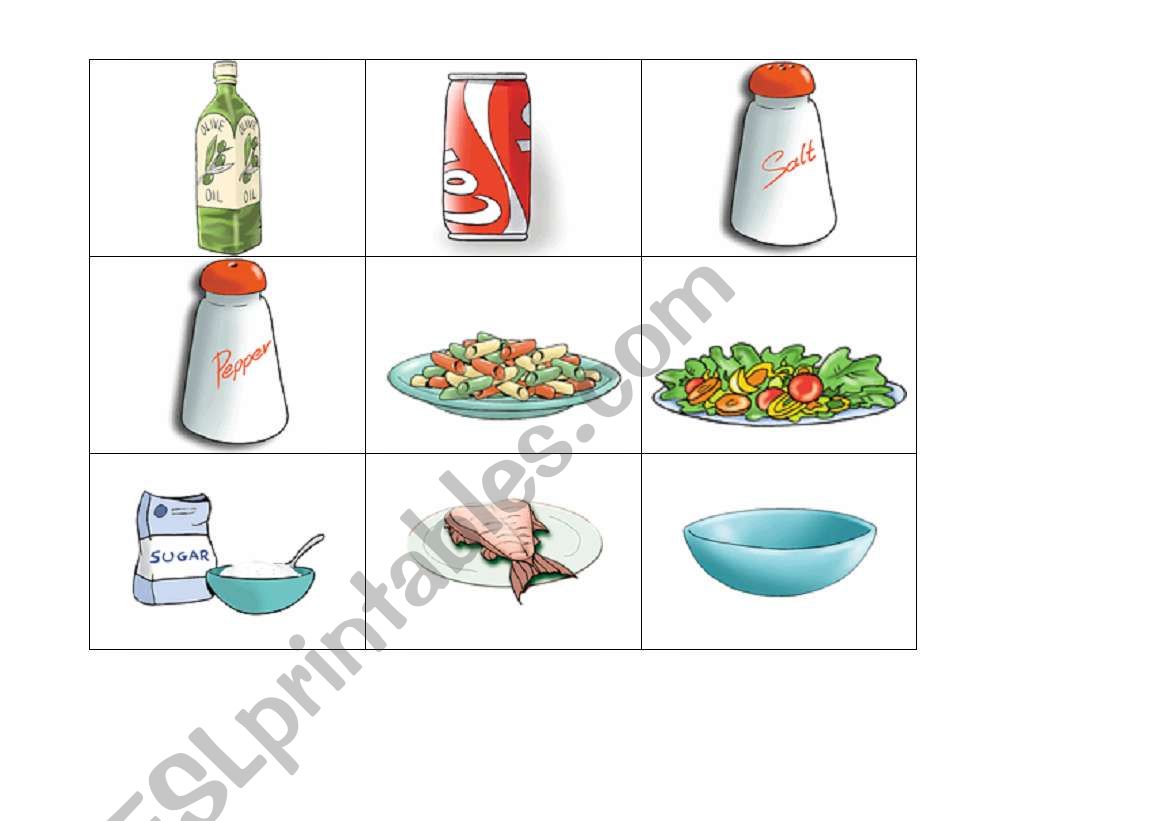 Food flashcards (5/7) worksheet