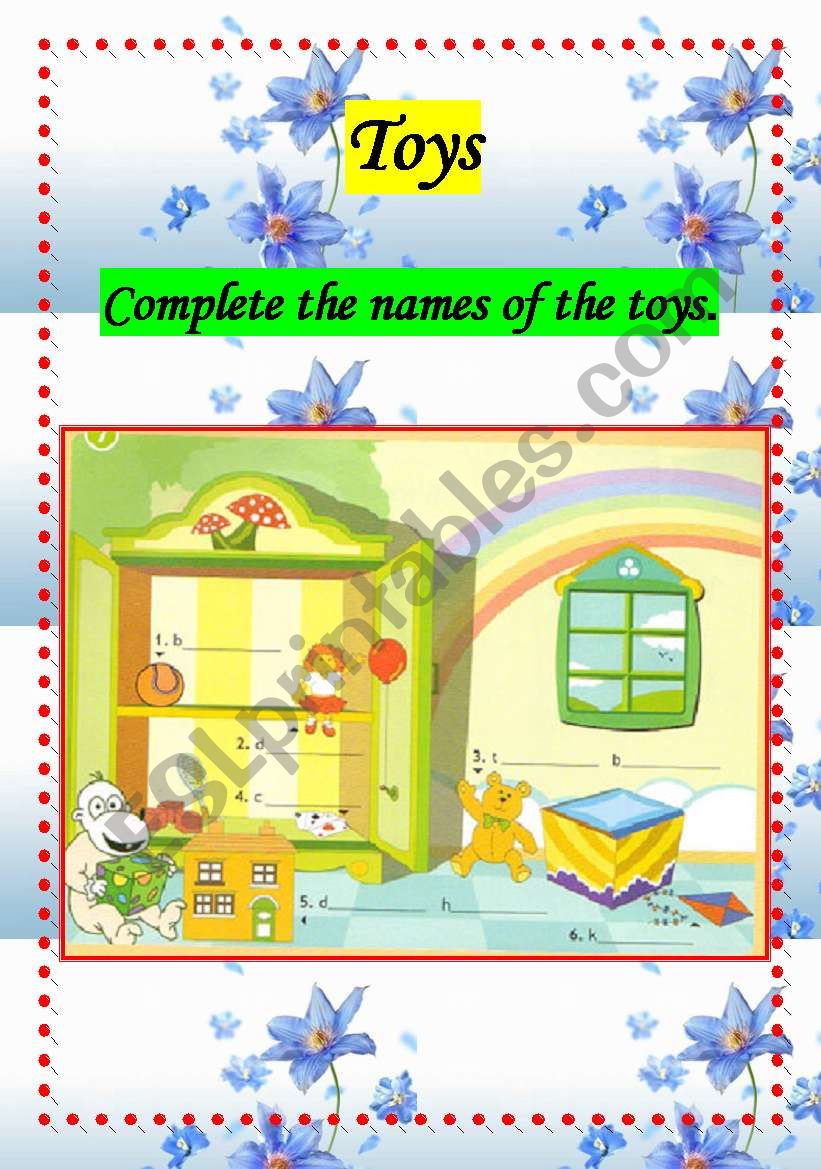 Toys worksheet