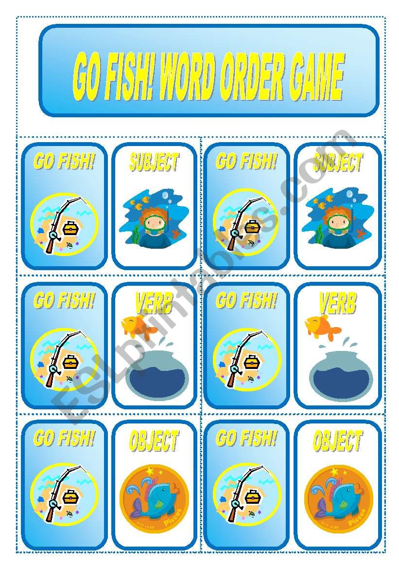 Go Fish Printable Cards
