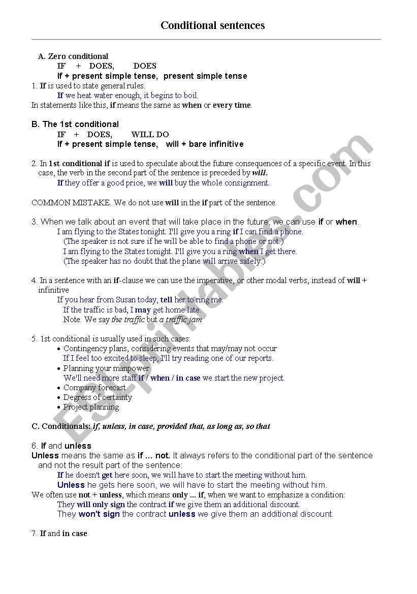 2ND CONDITIONAL worksheet