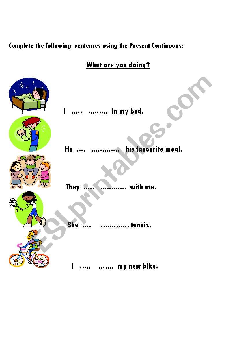 What are you doing? worksheet