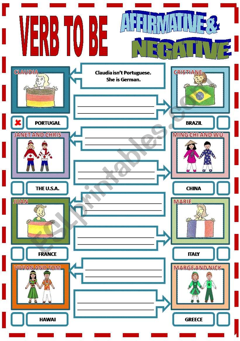 VERB TO BE - MIXED FORMS worksheet