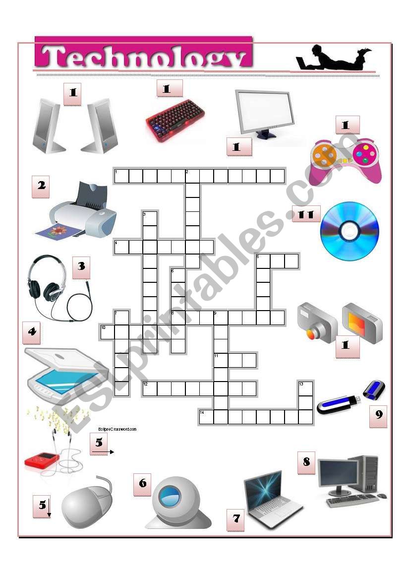 Technology crossword worksheet