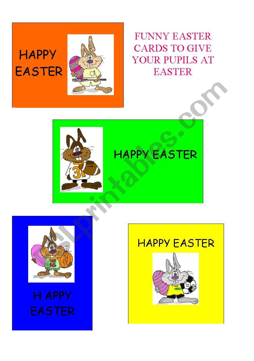 EASTER CARDS worksheet